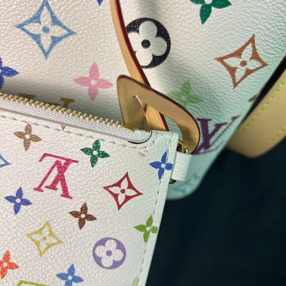 Louis Vuitton x TM Multicolor Monogram Shoulder Bag – White Canvas, Pre-Owned - Picture 14 of 16